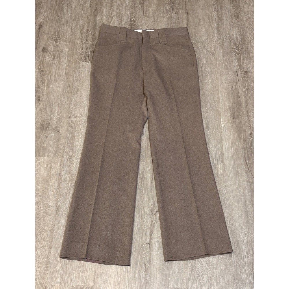 Vintage 70s Sheplers Western Dress Slacks Brown Flare Leg Trousers Mens 30